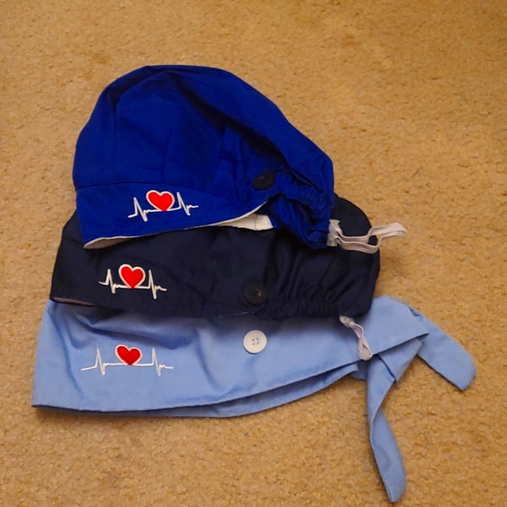 SOLD 3 Nurse Surgical Caps